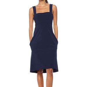 Lark & Ro Navy Sleeveless Square Neck A-Line Dress w/ Pockets - Size 8 (EUC)